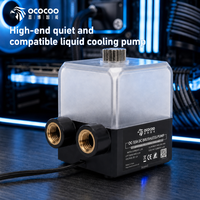 Bomba de Refrigeración por Agua Ultra Silenciosa OCOCOO con Depósito, 12V/24V, 690L/H, Alto Flujo, 4.5M de Altura, Rosca G1/4 para Husillo CNC y Equipos Láser