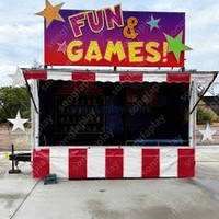 Remorque de jeux de fête foraine mobile à louer pour événements et festivals, aire de jeux extérieure