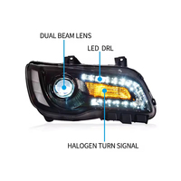 Phare avant de voiture pour Chrysler 300C 2011-2017, projecteur LED DRL, lentille dynamique, accessoires automobiles