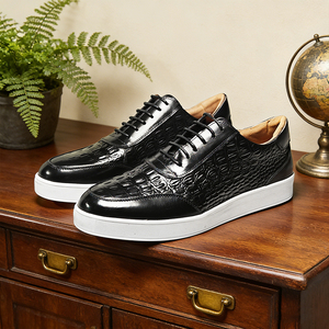 Sneakers Casual alla Moda con Lacci, <span class=keywords><strong>Scarpe</strong></span> da Skateboard per Giovani in Vera Pelle di Vacchetta, <span class=keywords><strong>Scarpe</strong></span> in Pelle da Uomo a Suola Piatta - Product Image 2