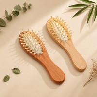 Sisir Rambut Mini OEM dari Bambu Kayu dengan Bantalan Udara untuk Penggunaan di Hotel, Rumah Tangga, atau Sebagai Hadiah