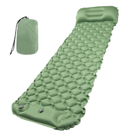 Matelas gonflable pour le camping en plein air, coussin de couchage, oreillers, tapis pneumatique ultraléger, pompe de gonflage intégrée, 4 saisons, pliage facile