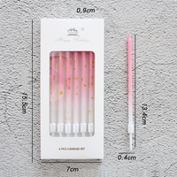 Vente chaude classique plaqué or paraffine cire bâton Spiarl crayon anniversaire gâteau Topper décoration bougies pour les fêtes