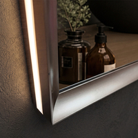 Espejo de Baño LED con Forma de Arco, Antivaho, Táctil, Retroiluminado, de Pared, Espejo de Maquillaje Moderno para Uso Doméstico