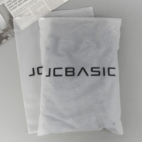 Personnalisation de la marque Logo imprimé fermeture éclair emballage en plastique Transparent givré curseur fermeture éclair sac d'emballage