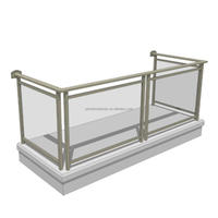 Poteau en acier inoxydable 304 sophistiqué Prima avec garde-corps en verre pour escalier extérieur et intérieur et sécurité
