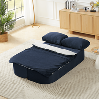 Sofá Cama Convertible de Tela, Sofá Futón Plegable Moderno, Sofá Cama de Espuma Comprimida para Sala de Estar, Dormitorio, Hotel