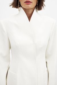 Fabricante de Ropa Ofrece Blazers Retro Personalizados al por Mayor para <span class=keywords><strong>Mujer</strong></span>, Blazers Modernos de Manga Larga - Product Image 3