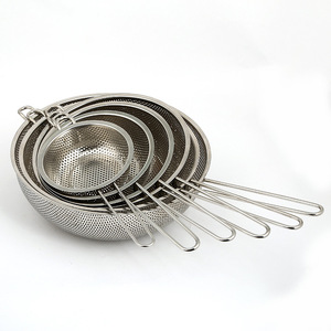 Stainless Steel Colanders Strainers 13.5 34.5Cm Multifunction For Fruits Vegetables Rice Draining Rinsing Storage - Product Image 1