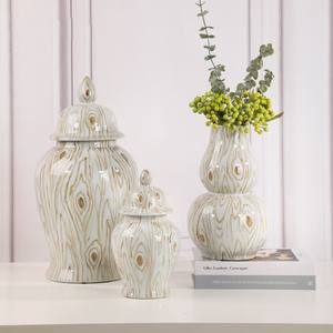 Jarrón de Jengibre de Alta Calidad para Decoración del Hogar, Jarrón de Cerámica Blanco Nórdico para Hotel, Jarrón de Porcelana para Flores, Decoración de Escritorio Interior - Product Image 6