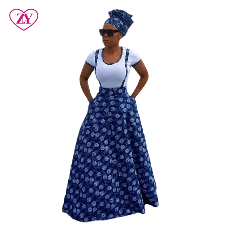 2022 coton printemps été longue Maxi jupe décontracté robe africaine femme africaine robe traditionnelle