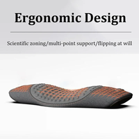 Coussin de soutien lombaire électrique chauffant pour voiture, chaise de bureau et lit – Masseur dorsal à brancher