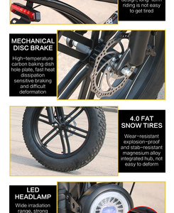 Bicicleta de Montaña MTB 2023 en Oferta, 48V 750W, 20*4.0'', Amortiguador Hidráulico de Aluminio, 7 Velocidades, Amortiguador Hidráulico 48V 750W 20* - Product Image 5