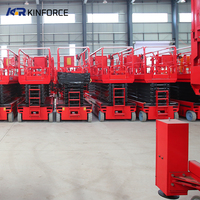 Plateforme de travail aérienne mobile à ciseaux télescopique stable avec vérins hydrauliques pour la maintenance des brasseries et la rénovation des entrepôts frigorifiques