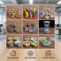 Fournisseur en gros de jeux de société de table personnalisés OEM, tapis de jeu pliables, figurines de personnages en plastique, jetons, dés et accessoires