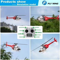 Hélicoptère RC FLYWING Bell 206 V3 H1 avec contrôleur de vol, maintien d'altitude, Fly Wing V3 6CH 1/16, moteur brushless
