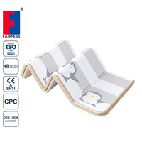 Tapis de jeu portable XPE 2 cm pour bébé, réversible, imperméable, antidérapant, pliable pour le camping, la plage, le pique-nique, les voyages, avec sac de transport, rangement facile