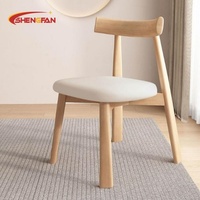 Chaise rétro en bois massif avec coussin confortable, style européen, pour salle à manger, mariage, restaurant, café, usage domestique
