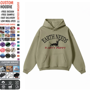 Sudadera con Capucha para Hombre, Talla Grande, Casual, 100% Algodón, 400 g/m², Felpa Transpirable, con Logotipo Personalizado, TKAN178D, Venta al Por Mayor - Product Image 1
