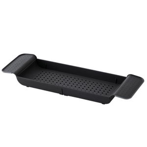 Expandable Plastic Bath Storage Basket Shelf, Non Slip Grip Bathtub Adjustable Organizer Caddy Tray Over The Clawfoot Tub Rack