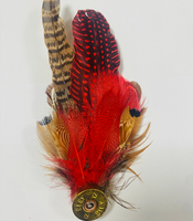 Épingle à chapeau personnalisée en plumes de coq pour chapeau de cowboy, chapeau fedora, costume, accessoire de coiffure, artisanat DIY