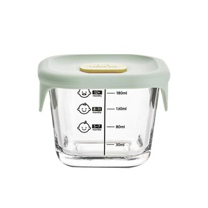 Glass Baby Food Container With Clip On Lid Stackable Microwave Safe For Kitchen Fridge Storage Freshness Preservation - Product Image 2