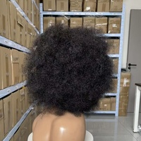 Nouvelle perruque bob 5*5 en cheveux vierges brésiliens 100% naturels, bouclés afro, avec dentelle frontale transparente haute définition 12A 350%