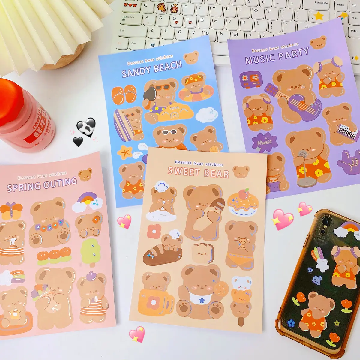 Tùy Chỉnh A4 A5 A6 Trang Trí Trong Suốt Sticker, Cá Nhân Rõ Ràng Sticker Sheets Hôn Cắt Sticker Tấm In Ấn