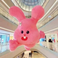 Décorations gonflables pour événements promotionnels intérieurs et extérieurs, lapin géant gonflable en peluche, lapin publicitaire en fourrure pour les activités