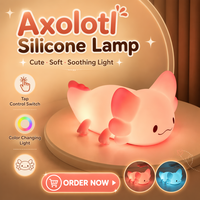 Veilleuse pour enfants en silicone USB, tactile, créative, multicolore, rechargeable, en forme d'animal, à intensité variable, personnalisée, mignonne, pour la chambre des enfants