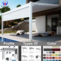 Pergola en aluminium de luxe avec protection UV, toit rétractable à commande à distance et matériaux résistants aux intempéries pour une ombre durable
