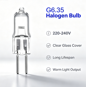 Bombilla Halógena AC220V 230V G6.35 GY6.35 20W 35W 50W Tipo JC Base Bipin <span class=keywords><strong>para</strong></span> Luz <span class=keywords><strong>de</strong></span> Pesca, Bombilla <span class=keywords><strong>para</strong></span> Máquina Herramienta, Luces <span class=keywords><strong>de</strong></span> Trabajo - Product Image 1