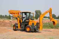 Mini Backhoe Loader Bertenaga Mesin Diesel Goodway Zebra dengan Wheel Loader, Kapasitas Bucket 1.2m dan Perlengkapan Tambahan