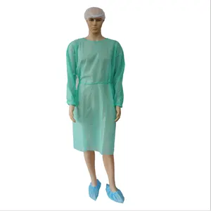 ملابس طبية لحماية المختبرات طراز 40 جرام للاستعمال مرة واحدة ثوب طبي معزول معطف للأطباء والممرضات