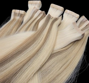 OFFRE SPÉCIALE Extensions de cheveux vietnamiennes en ruban – 100 % cheveux humains, fusionnement invisible, installation facile, aspect naturel, parfaites pour une utilisation en salon - Product Image 1