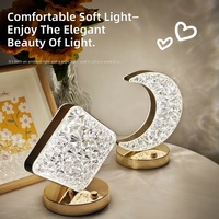 Lampe de bureau LED rechargeable en forme de lune, super populaire, avec contrôle tactile, protection oculaire, pour chevet et chambre à coucher (vente en gros)