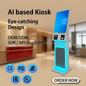 Kiosque de paiement en libre-service avec écran tactile Full HD de 21,5'' et 27'', terminal de commande Full HD avec éclairage ambiant LED - Product Image 1