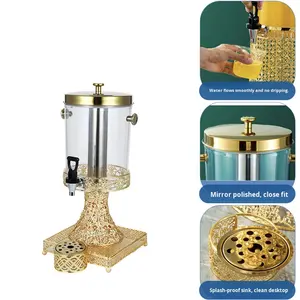 เหิงยี่ โกลเด้น เลซ โฮเทล <span class=keywords><strong>บุฟเฟ่ต์</strong></span> เครื่องดื่ม ถังน้ำขนาดใหญ่ พร้อมก๊อกน้ำ แบบถังแยก ใช้ในบ้านหรือเชิงพาณิชย์  เหยือกน้ำผลไม้ - Product Image 2