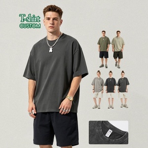 Camisetas de Estilo Urbano Unisex, 100% Algodón, Personalizadas, Talla Grande, al por Mayor, Lisas o con Estampado, Tejidas, de Alta Calidad OEM, 280 g/m² - Product Image 2