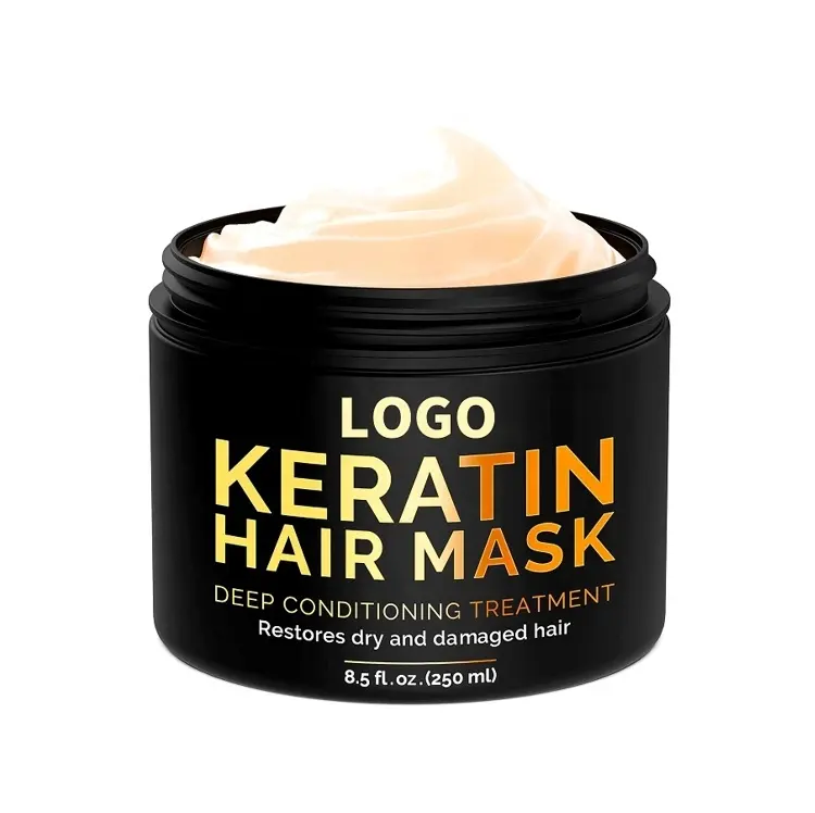 Sıcak satış profesyonel Salon kullanımı için derin klima doğal özü Keratin maskesi saç