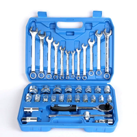 Clé à cliquet en aluminium, kit de réparation mécanique OEM pour l'entretien et la réparation de véhicules, avec étui en plastique