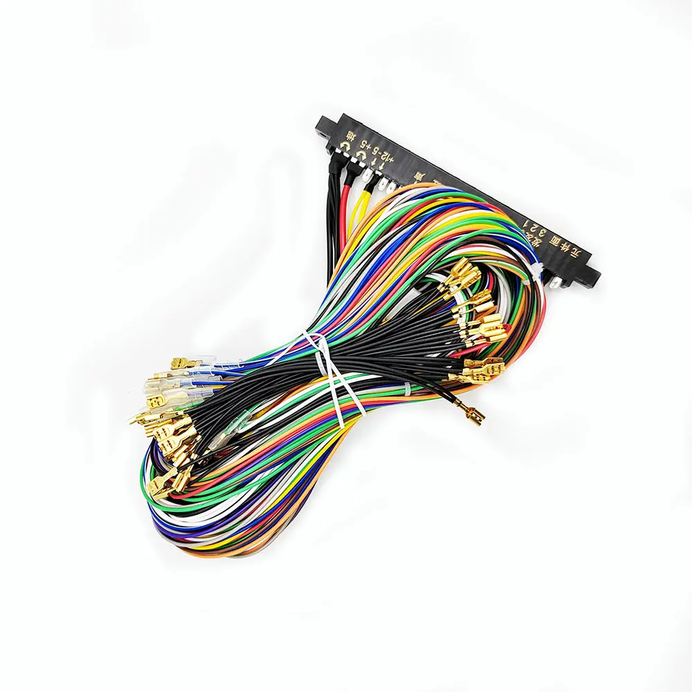 Arcade game machine accessory jamma wire harness 28pin PCB connector wiring harness with 6 button wires