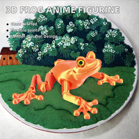 Figurine de grenouille 3D Frozen, jouet créatif, décoration anime, articulations mobiles, verre, échelle 1/12, collection pour enfants, unisexe, 7-12 ans