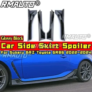 For Subaru BRZ Toyota GR86 2022-2024 Body Kit Side Skirt <b>Splitter</b> Carbon Fiber Look DC Style Side Skirt Spoiler Car Accessories - Product Image 2