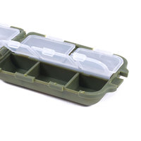 Mini boîte de matériel de pêche avec 10 compartiments, leurres de poisson, hameçons, appâts, support de rangement en plastique, étui carré, Pesca