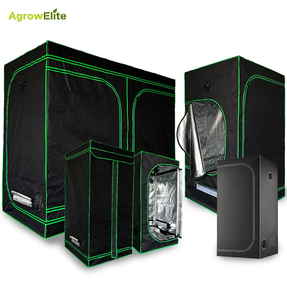 2x2 4x4 8x8 Grow Tent Kit System Spécifications personnalisées 600D 1680D Grow Tent Iron 4x8 Grow Tent