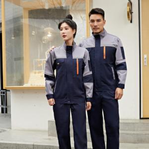 Unisex quần áo yếm màu xanh quần và áo khoác làm việc Coverall đồng phục Quần áo bảo hộ lao động cho xây dựng - Product Image 1