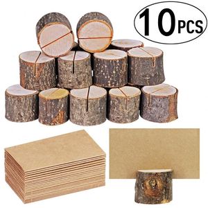 Factory Rustic Wooden Picture Holder Versatile <b>Table</b> <b>Number</b> Place Card Holders for Events & Parties Dropshipping - Product Image 2