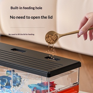 Acquario Quadrato Moderno e Alla Moda in Plastica per Camera da Letto, Design Multi-Griglia, Dimensioni Ridotte per Pesci <span class=keywords><strong>Discus</strong></span> - Product Image 4