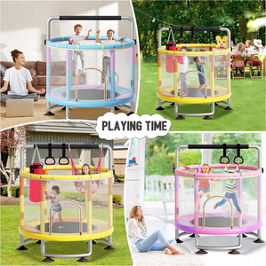 <span class=keywords><strong>Trampoline</strong></span> pour enfants d'intérieur et d'extérieur avec panier de basket, ballon de <span class=keywords><strong>plage</strong></span>, anneaux de traction et sac de sable - Product Image 6